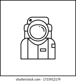 Astronaut User black icon vector illustration