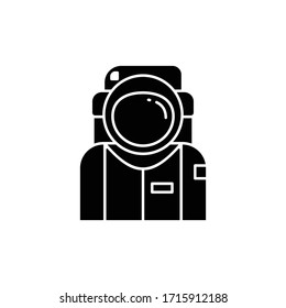 Astronaut User black icon vector illustration