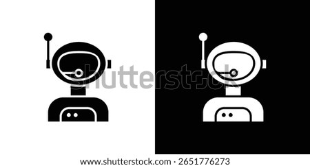 Astronaut user icon of a flat style vector
