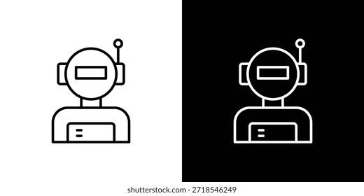 Icono de usuario de astronauta en diseño de línea. Iconos de trazo editables.