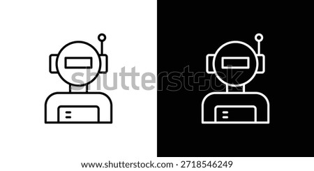 Astronaut user icon in line design. Editable stroke icons.