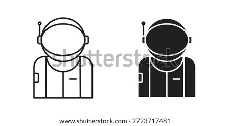 Astronaut user icon. Symbol, logo illustration. graphic icon set