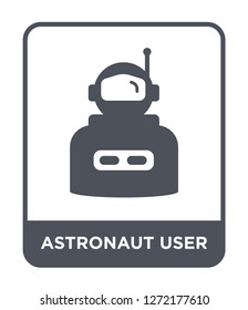astronaut user icon vector on white background, astronaut user trendy filled icons from Astronomy collection, astronaut user simple element illustration