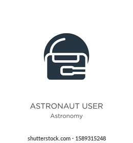 Astronaut user icon vector. Trendy flat astronaut user icon from astronomy collection isolated on white background. Vector illustration can be used for web and mobile graphic design, logo, eps10