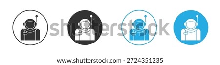 Astronaut user icons design element. vector illustration on white background.