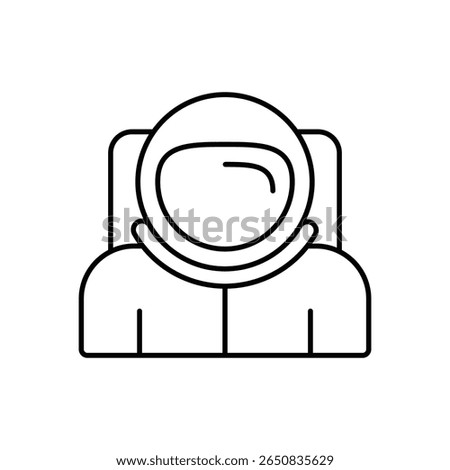 Astronaut User Space Explorer Line Icon