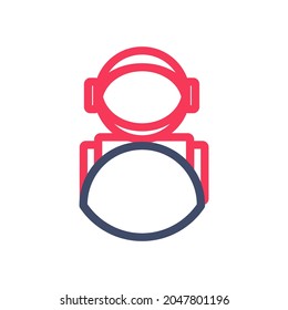 astronauta usando icono del avatar del casco
