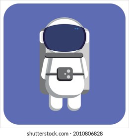 Astronaut Vector With Animated Blue Background