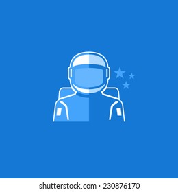 Astronaut Vector Avatar Flat Icon 