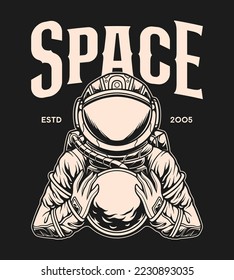 Astronaut vector character illustration design with high detailed art