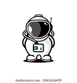 Astronaut vector design on white background 