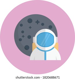 icono de color plano vectorial astronauta