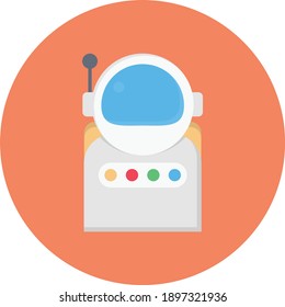 astronaut vector flat colour icon