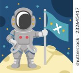Astronaut vector flat illustration