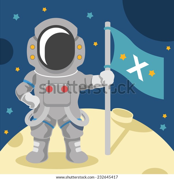 Astronaut vector flat\
illustration