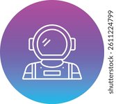 Astronaut vector icon. Can be used for printing, mobile and web applications.