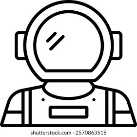 Astronaut vector icon. Can be used for printing, mobile and web applications.