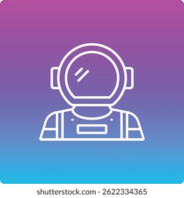 Astronaut vector icon. Can be used for printing, mobile and web applications.