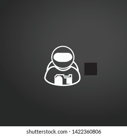 Astronaut vector icon. Astronaut concept stroke symbol design. Thin graphic elements vector illustration, outline pattern for your web site design, logo, UI. EPS 10.