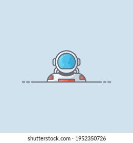 Astronaut vector icon illustration. Science icon concept