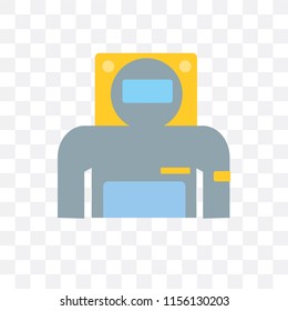 Astronaut vector icon isolated on transparent background, Astronaut logo concept