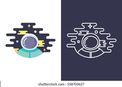 Astronaut Vector Icon And Logo