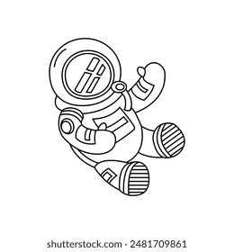 Astronaut vector icon on white background