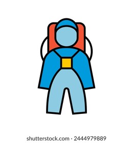 Astronaut vector icon. Space science icon.