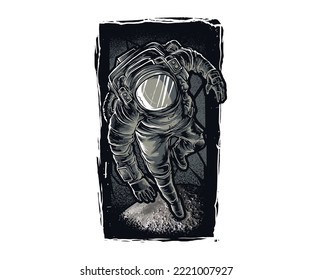 Astronaut, Vektorgrafik. Astronautenkartoon