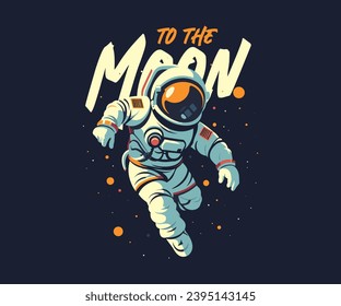 astronaut vector illustration, cartoon isolated