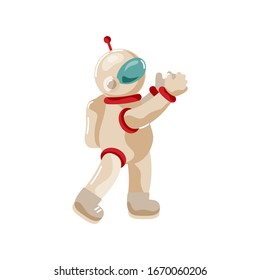 Astronaut vector illustration isolated on white background. Flat style design.