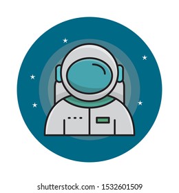 Astronaut vector illustration with simple design. Astronaut icon 