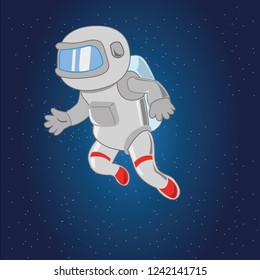 Astronaut vector illustration. Space background