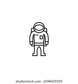 Astronaut vector line icon icons design