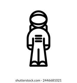 línea de Vector de astronauta