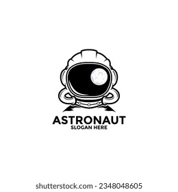 astronaut vector logo icon, Illustration astronaut or space logo design template