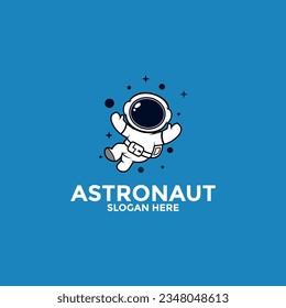 astronaut vector logo icon, Illustration astronaut or space logo design template