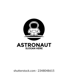 astronaut vector logo icon, Illustration astronaut or space logo design template