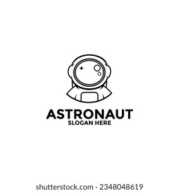 astronaut vector logo icon, Illustration astronaut or space logo design template