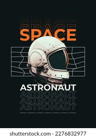astronaut vector in space