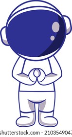 vector astronauta para la impresión de vinilo o para su uso en diseños