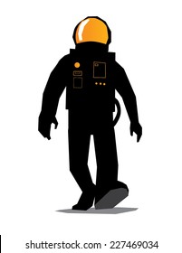  astronaut walking black