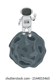 astronaut walking in meteorite character