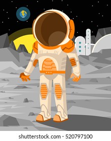 astronaut walking on the Moon