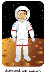 Astronaut walking on the moon.

Visit my portfolio for more professions and business people.