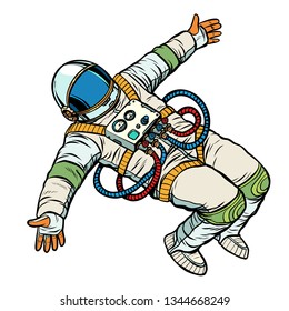 astronaut wants a hug. Pop art retro vector illustration kitsch vintage