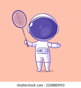 Astronaut wants to play badminton