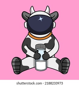 Astronaut Wear A Cow Suit, He Look So Funny