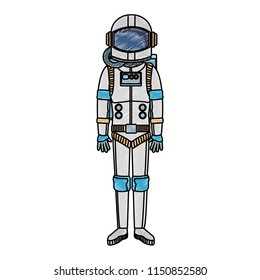 Astronaut wear equipment scribble