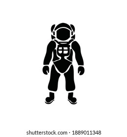 Astronaut wear profile vector icon on a white background